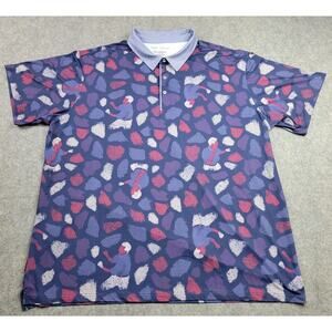 Happy Gilmore Breakfast Balls Polo Shirt Mens 3XL Golf Comedy Movie Pattern